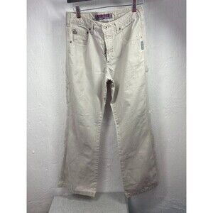 SILVER JEANS WOMENS 29 X 31 HIGH RISE BEIGE PANTS CARPENTARS